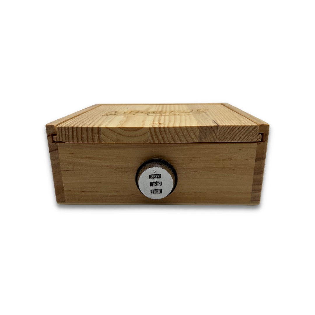 Wooden Stash Box with Combination Lock